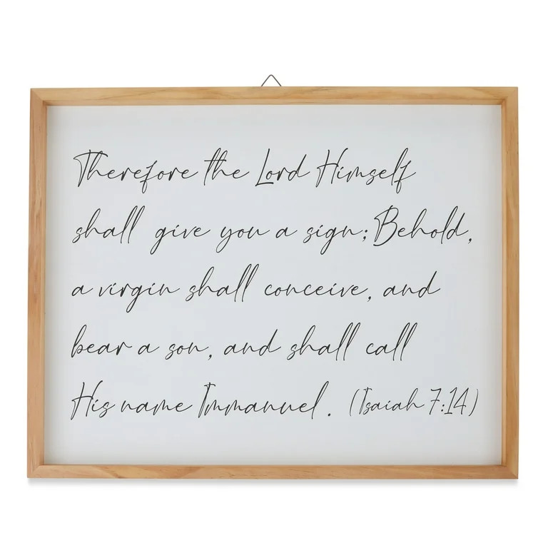 Traditional Christmas Hanging Wall Sign, Black & White, by Holiday Time | Walmart (US)