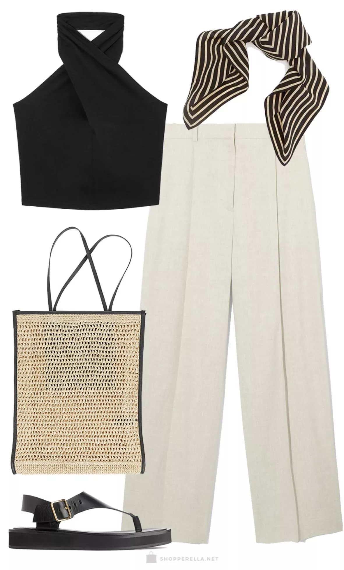 LINEN-BLEND WIDE-LEG TAILORED … curated on LTK