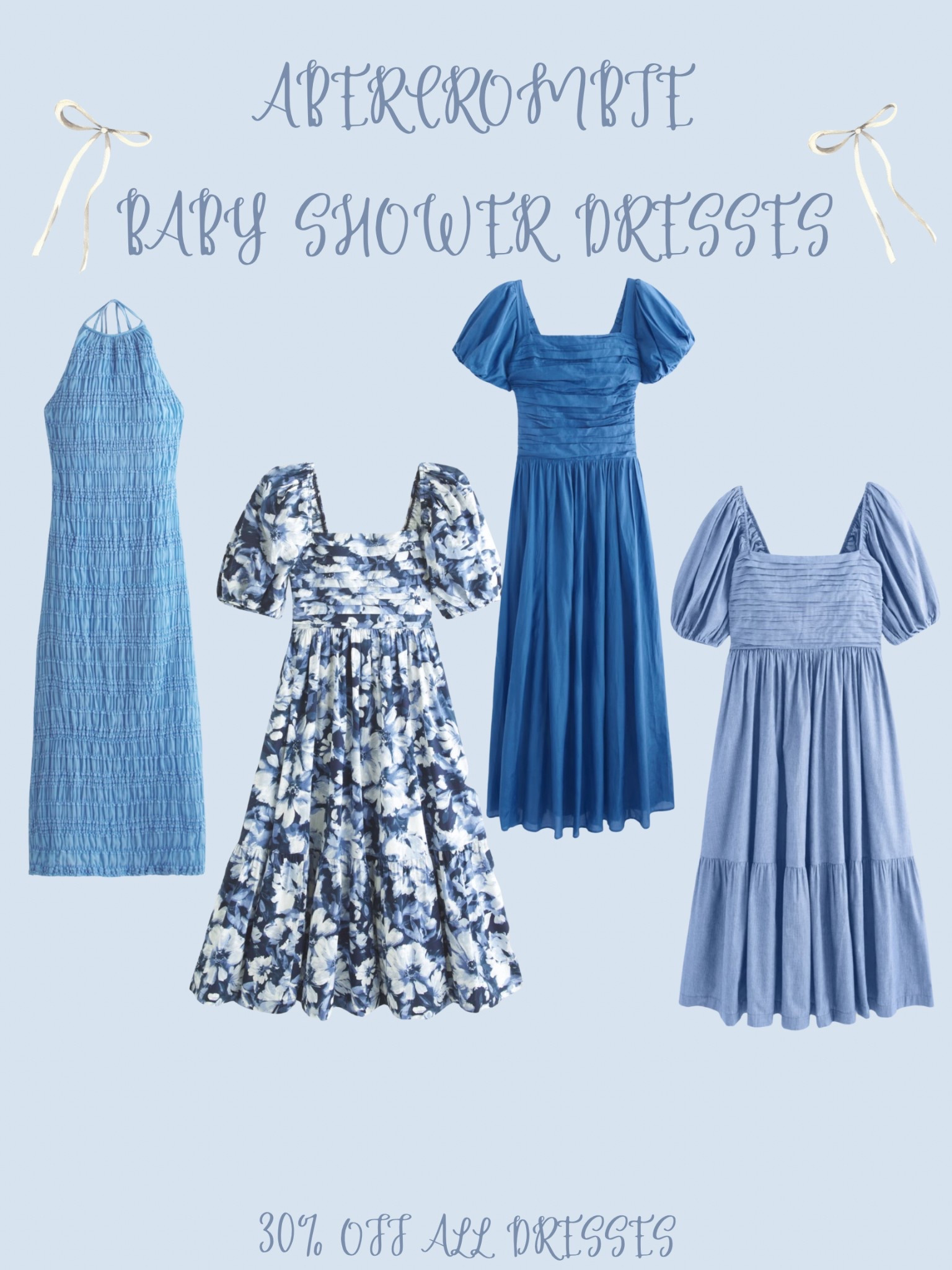 30% off all dresses right now!! 
More cute options from Abercrombie🩵🩵

#LTKBump