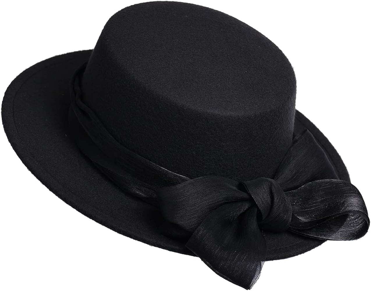 Women Victorian Hats Vintage Bows Fedora Hats Black | Amazon (US)