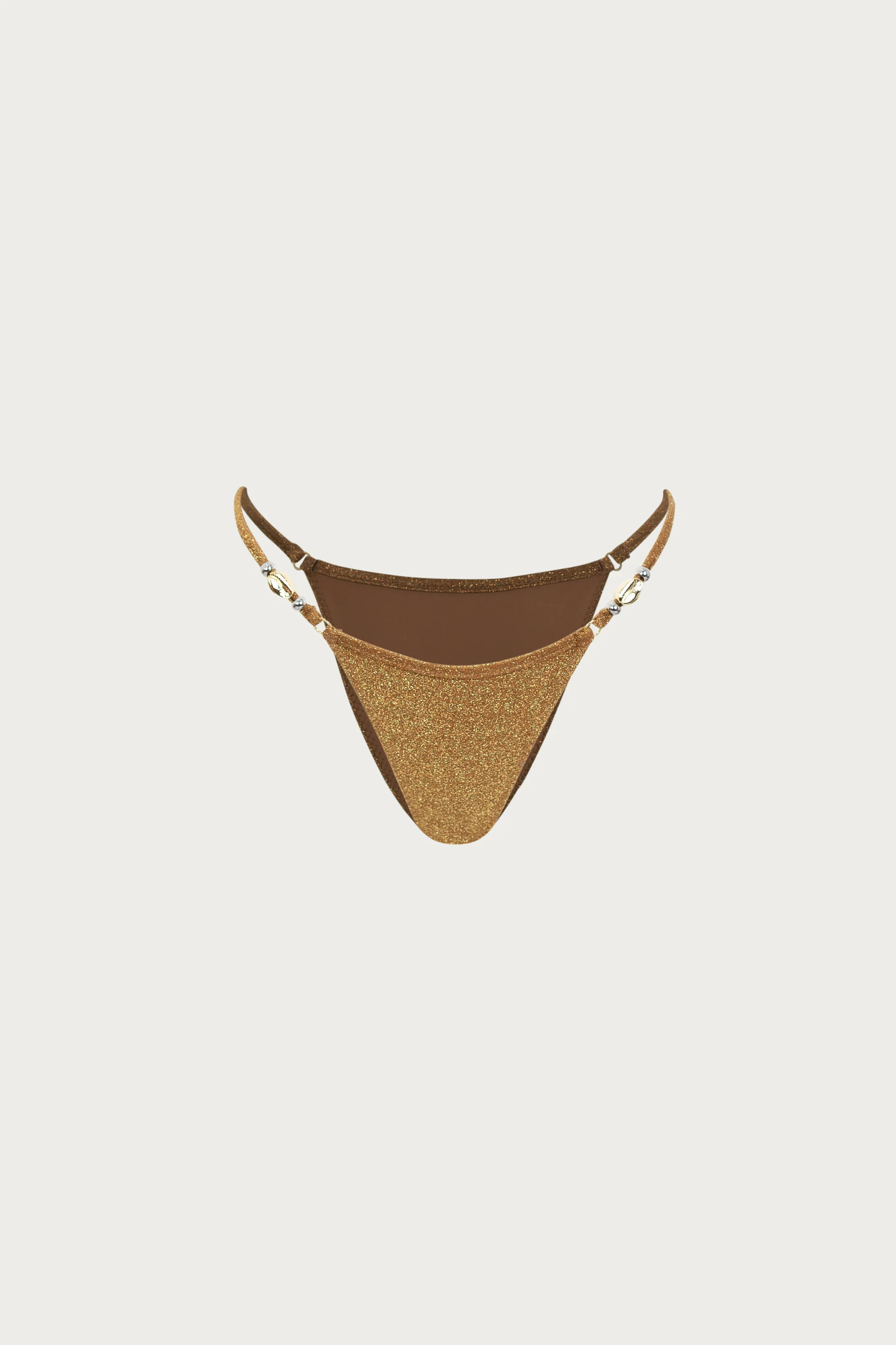 Shell Bikini Bottom (Mocha Shimmer Lurex) | SAME