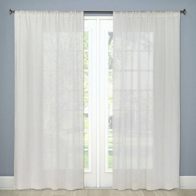 1pc 54"x84" Sheer Linen Window Curtain Panel - Threshold™ | Target