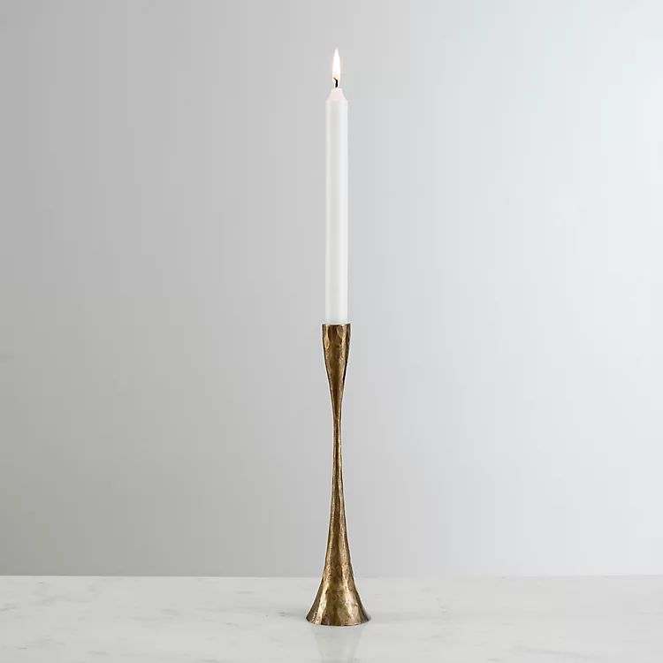 Textured Gold Taper Candle Holder, 12 in. | Kirkland's Home