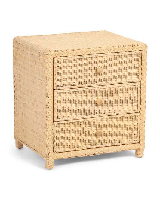 22x18 3 Drawer Rattan Nightstand | Bedroom | Marshalls | Marshalls