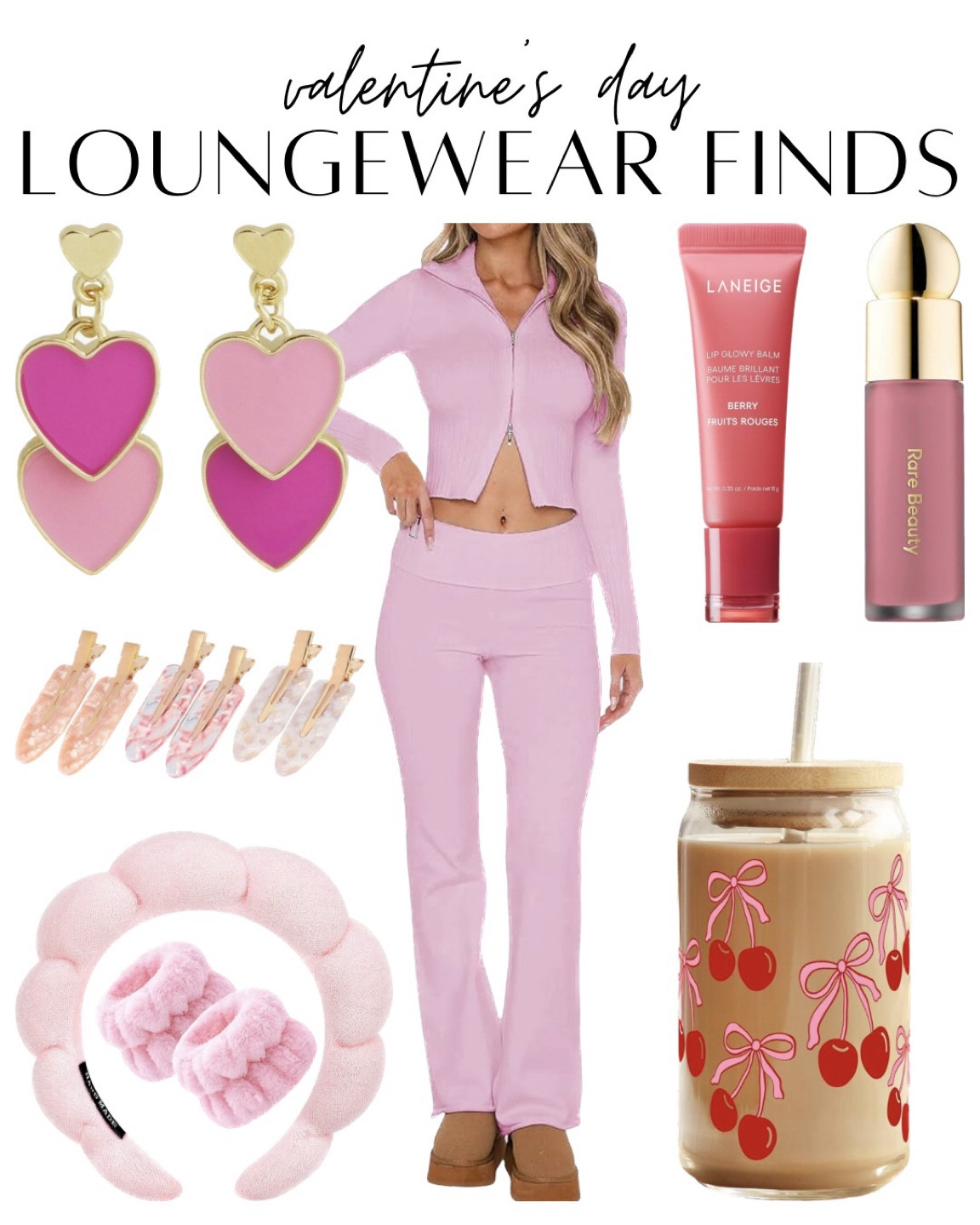 valentine’s day loungewear finds 💞 pink sweat set, pink loungewear, pink headband, grwm headband, pink socks, heart socks, pink mug, girly mug, girly cup, pink slippers, heart earrings, heart jewelry, valentine’s day jewelry 

#LTKStyleTip #LTKHome #LTKBeauty