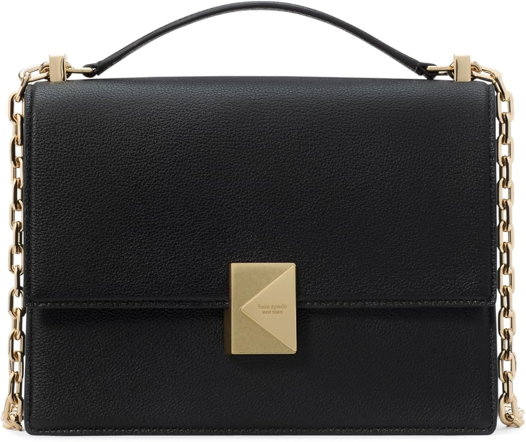 kate spade new york Women's Deco Pebbled Leather Chain Shoulder | Amazon (US)
