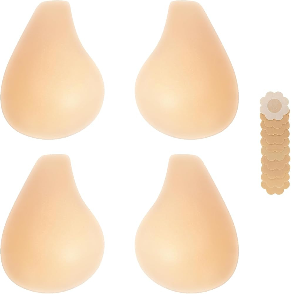 Nipple Covers Sticky Push up Bra Added Lift Seamless Ultra-Thin Pasties Women Adhesive Bras | Amazon (US)