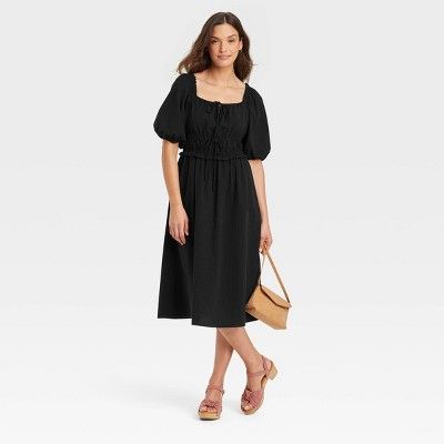 Women's Puff Short Sleeve Dress - Universal Thread™ | Target