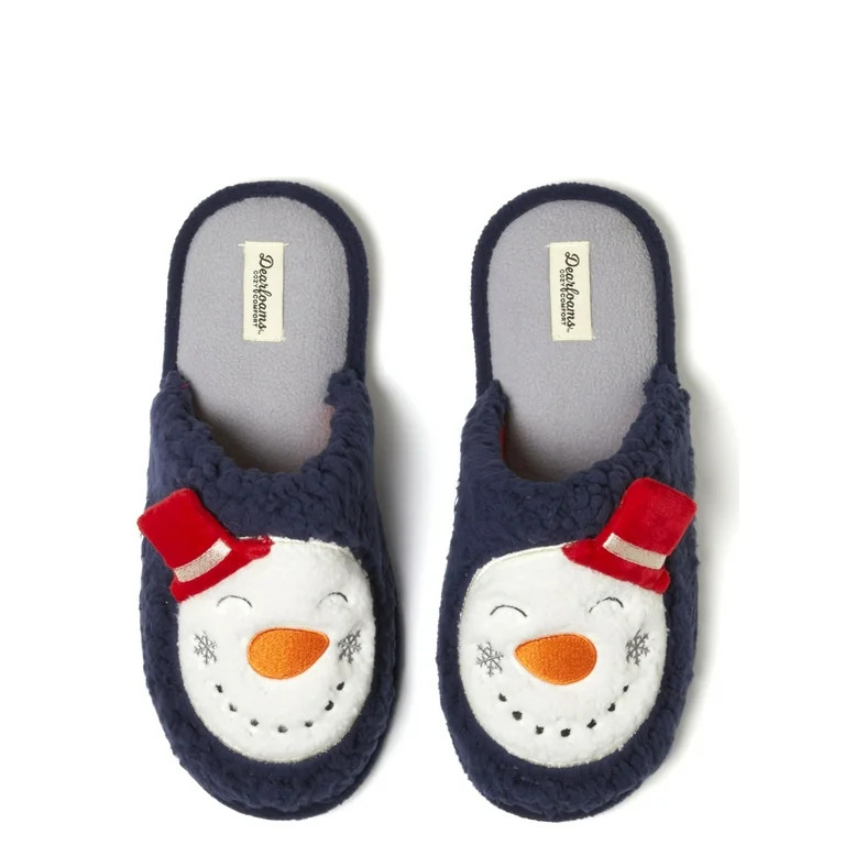 Dearfoams Cozy Comfort Unisex Snowman Scuff Slippers | Walmart (US)