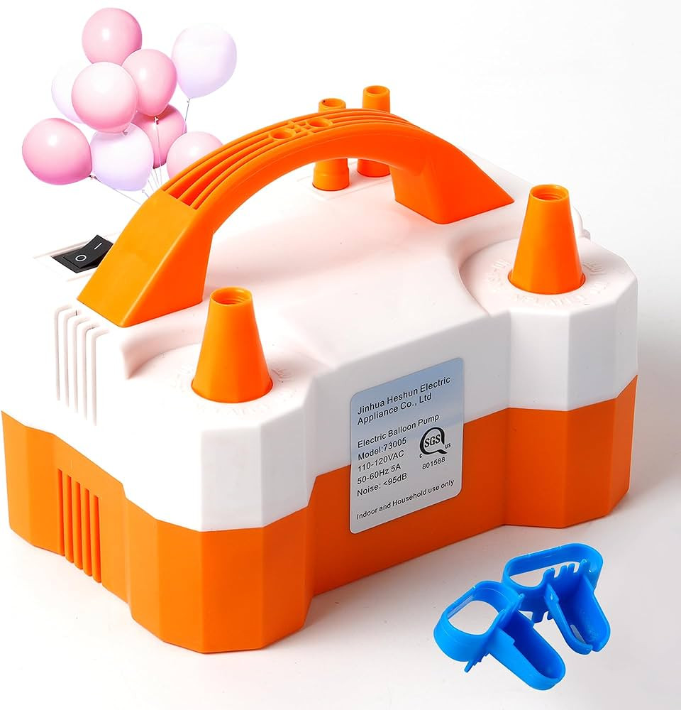 Electric Balloon Pump Balloon Pump Electric Portable Dual Nozzle Air Balloon Pump 110V 600W Ballo... | Amazon (US)