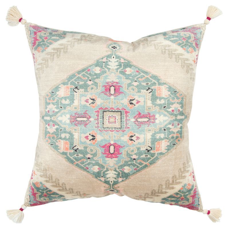 Medallion Decorative Filled Oversize Throw Pillow Pink - Rizzy Home | Target