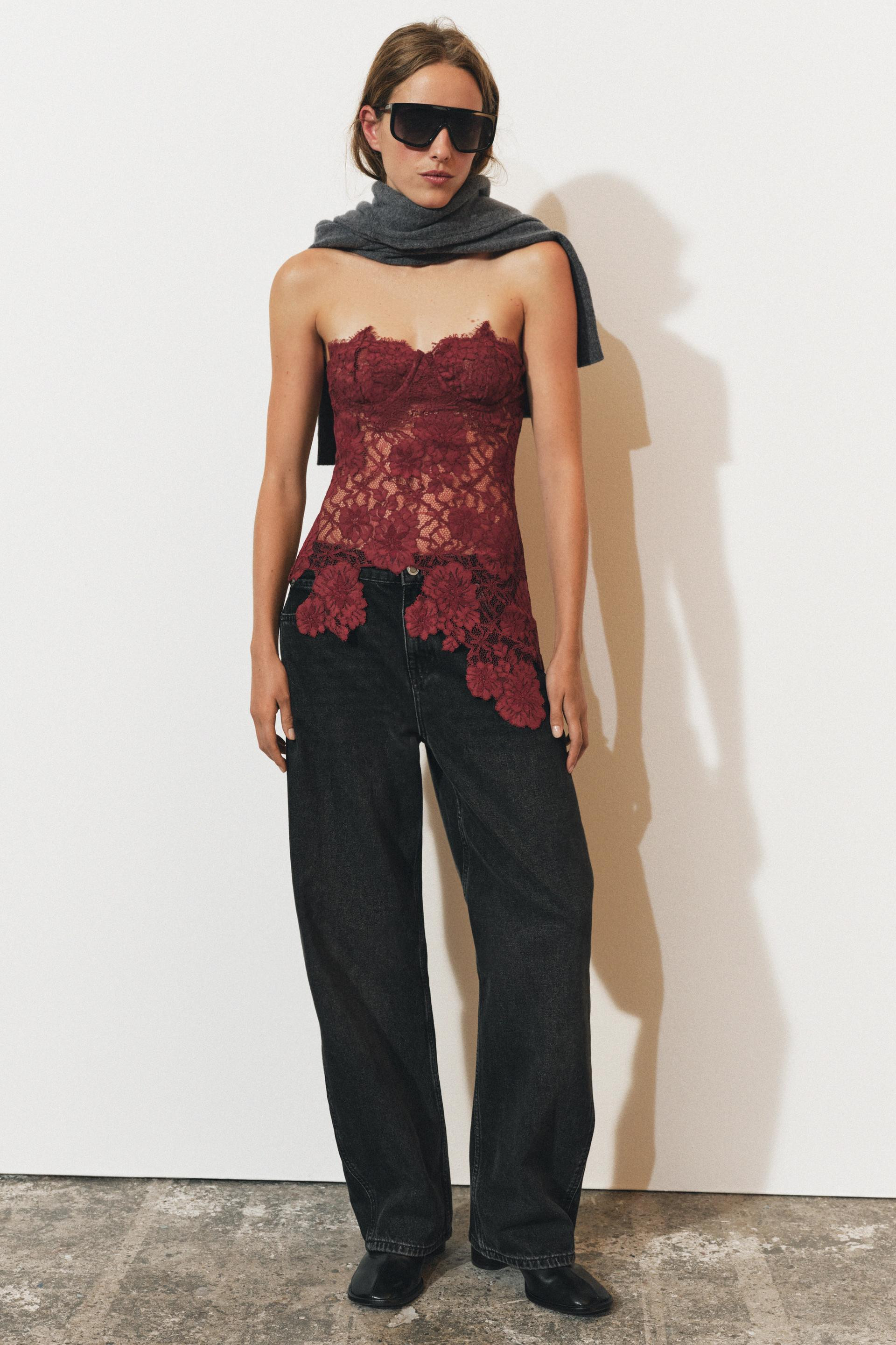 Zara - Feather Halter Dress - Women - Chocolate Brown - Women | Zara US