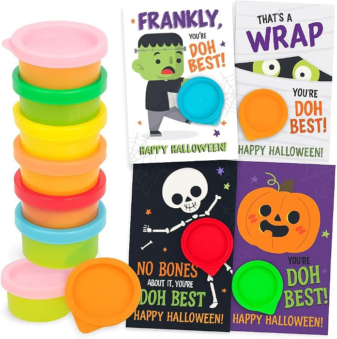Play Dough Halloween Party Favors for Kids – 30 Pack Non-Candy Gifts with Playdough and Classro... | Amazon (US)