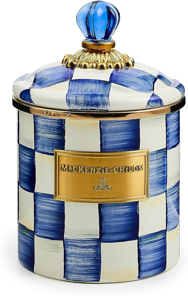 MACKENZIE-CHILDS Small Enamel Canister, Kitchen Storage Container for Flour and Sugar, 1.13 Liter... | Amazon (US)