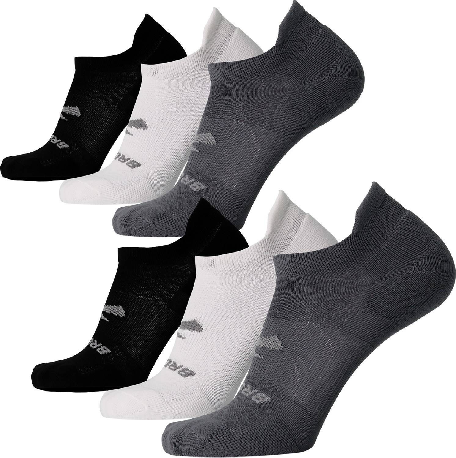 Brooks Run-In Socks - 6 Pairs Gray S | REI