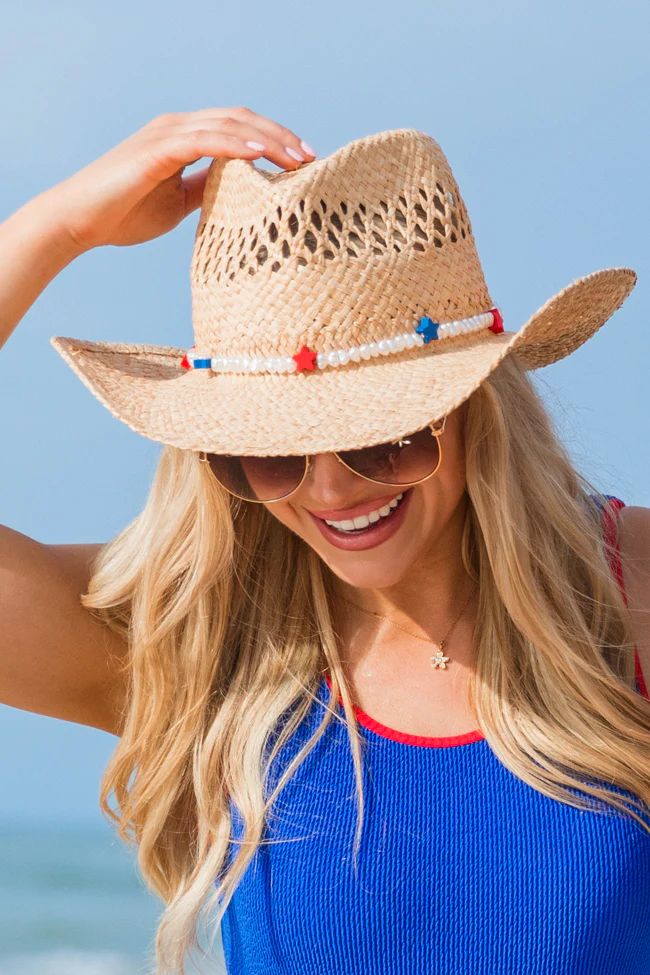 Red, White, and Blue Patriotic Cowboy Hat | Pink Lily
