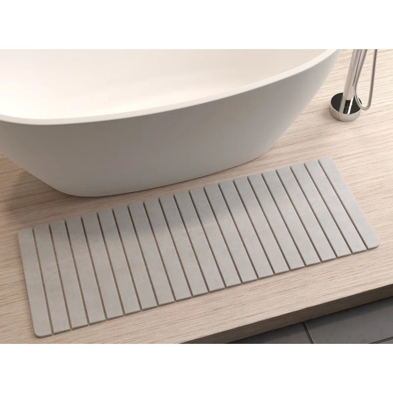 Diatomite Quick-dry Stone Bath Mat - 58" X 21" , Extra Large | Wayfair North America