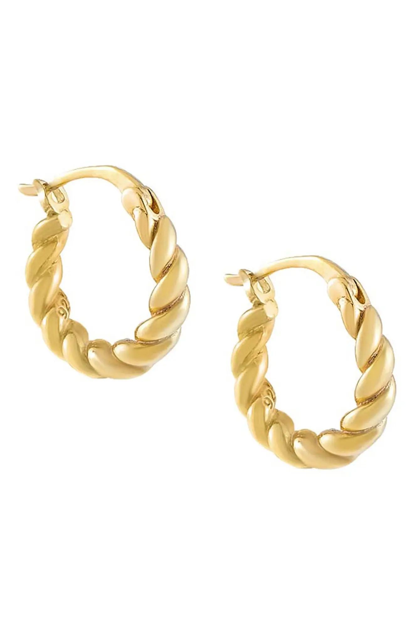 Adina's Jewels Chunky Spiral Hoop Earrings in Gold at Nordstrom | Nordstrom