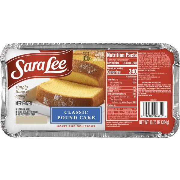 Sara Lee Pound Cake, Classic | Instacart