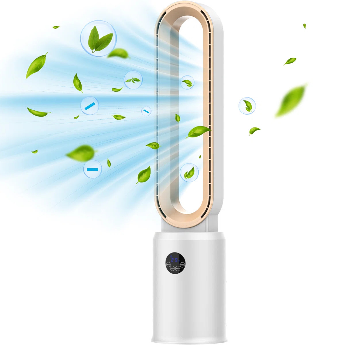 38\u201d Bladeless Tower Fan With Remote, Air Circulator Cooling Fan For Indoor Use, 24 Speeds Se... | Wayfair North America