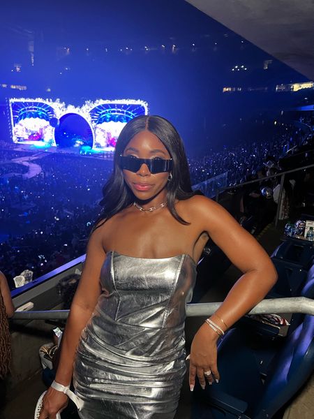 Night 2 concert outfit look! This silver dress can be worn to so many occasions. This was so much fun! Beyoncé really put on an incredible show 🪩💁🏽‍♀️💜

#LTKfindsunder100 #LTKstyletip