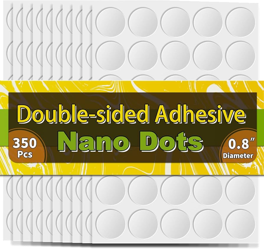 Piteno® 350Pcs Double Sided Adhesive Dots, 0.8" Clear Removable Sticky Adhesive Mounting Putty, ... | Amazon (US)