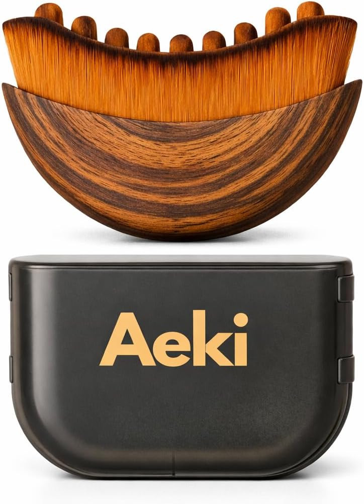 Aeki Lymphatic Contour Face Brush - Lymphatic Drainage Massager | Dry Facial Gentle Beauty Tool - Chin & Jawline Sculpting - for All Skin | Amazon (US)