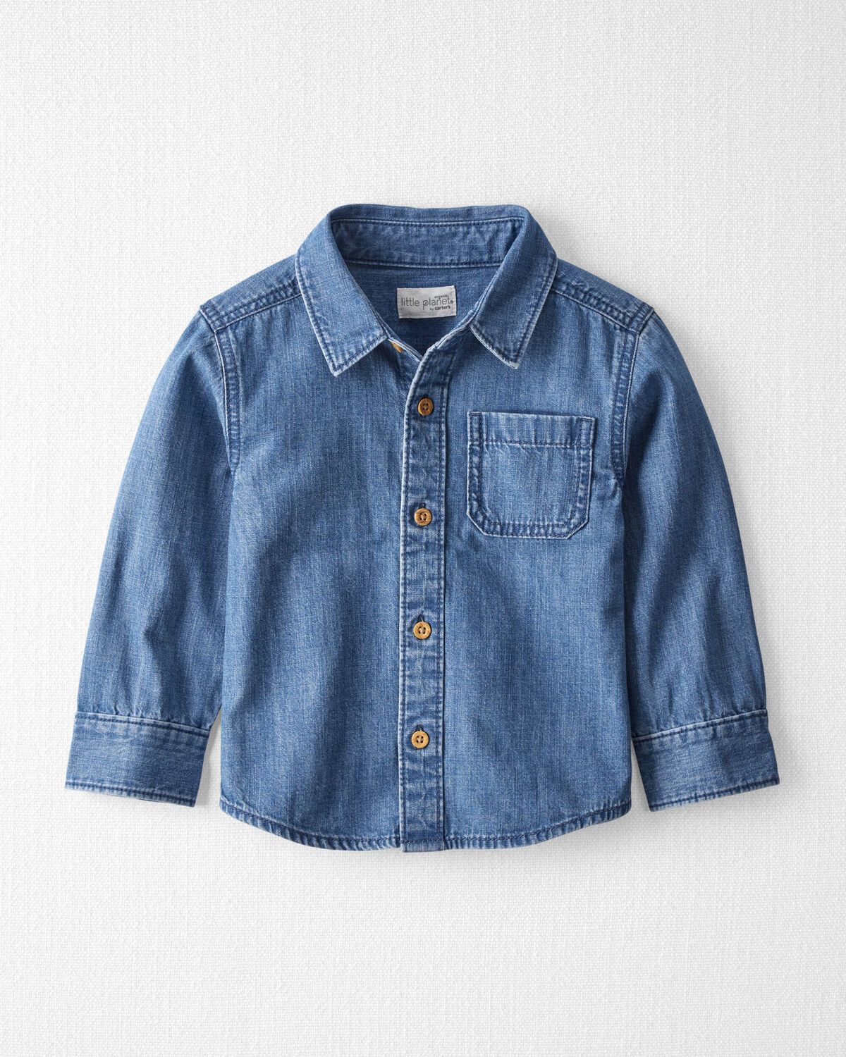 Toddler Organic Cotton Chambray Button-Front Shirt - Little Planet | Carter's | Carter's