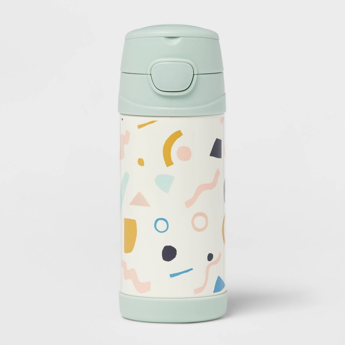 Kids' 12oz Stainless Steel Portable Drinkware Water Bottle Geometric Mint Green - Pillowfort™ | Target