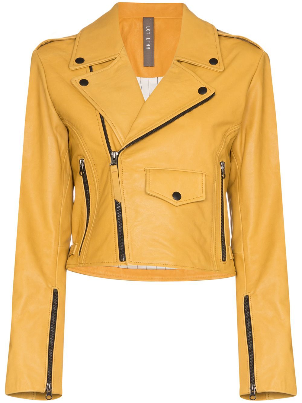 Isabella grained-leather biker jacket | Farfetch (US)