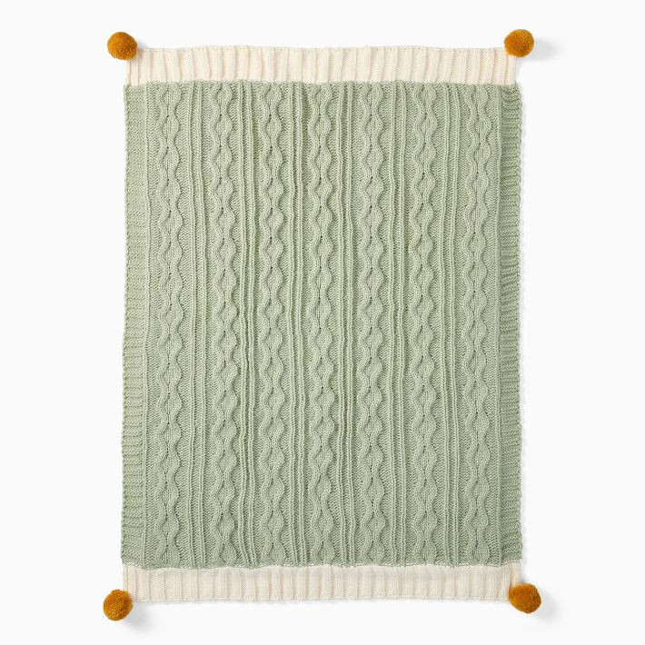 Cozy Cable Knit Baby Blanket | West Elm (US)