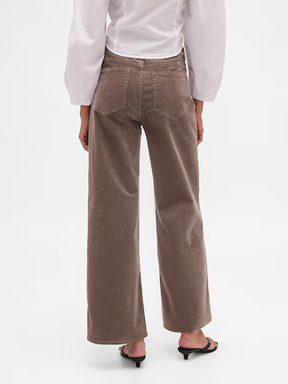 High Rise Stride Corduroy Wide-Leg Pants | Gap (US)
