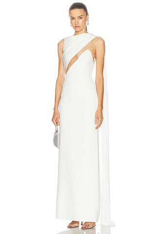 Draped Chest Detail Gown | FWRD 