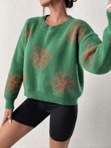 Floral Pattern Drop Shoulder Sweater
   SKU: sw2207193334635034     US$20.00            AddThis S... | SHEIN