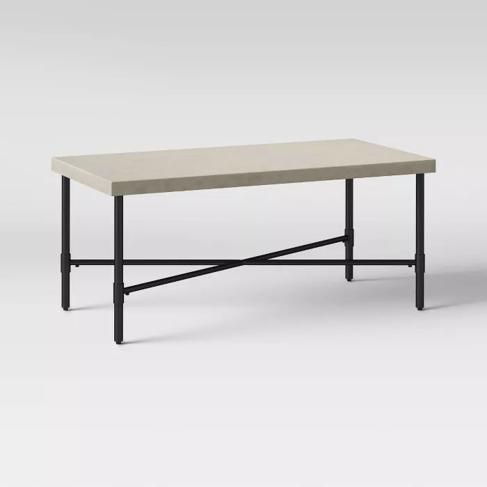 Faux Stone and Metal Patio Coffee Table - Threshold™ | Target