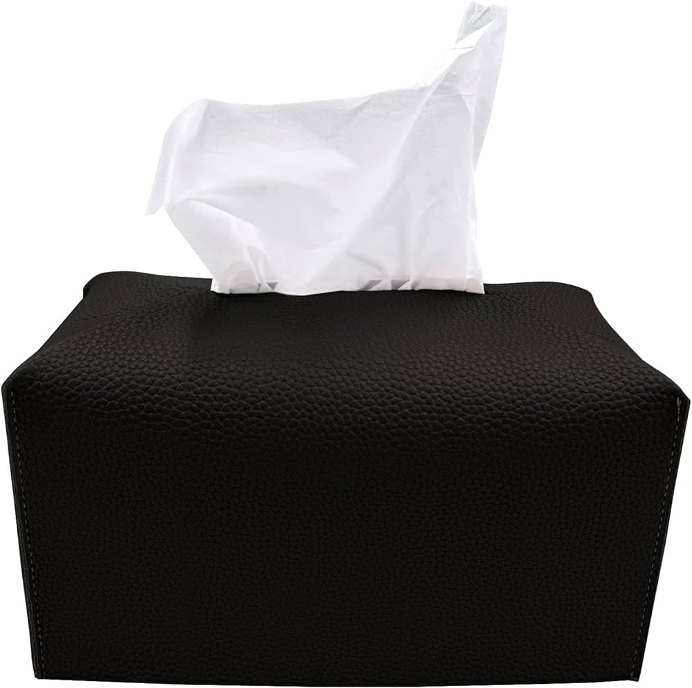 Carrotez Tissue Box Cover, [Refined] Modern PU Leather Rectangular Tissue Box Holder - Decorative... | Amazon (US)