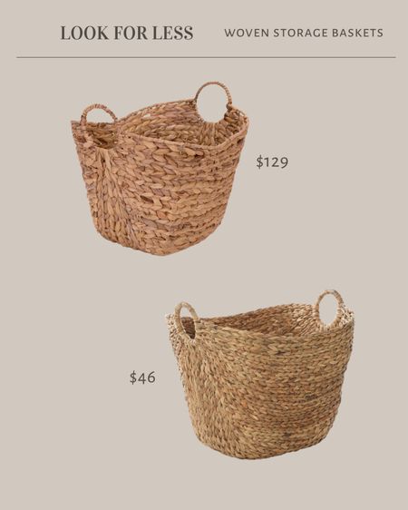 Look for less, woven storage baskets

#LTKfindsunder50 #LTKhome #LTKfindsunder100