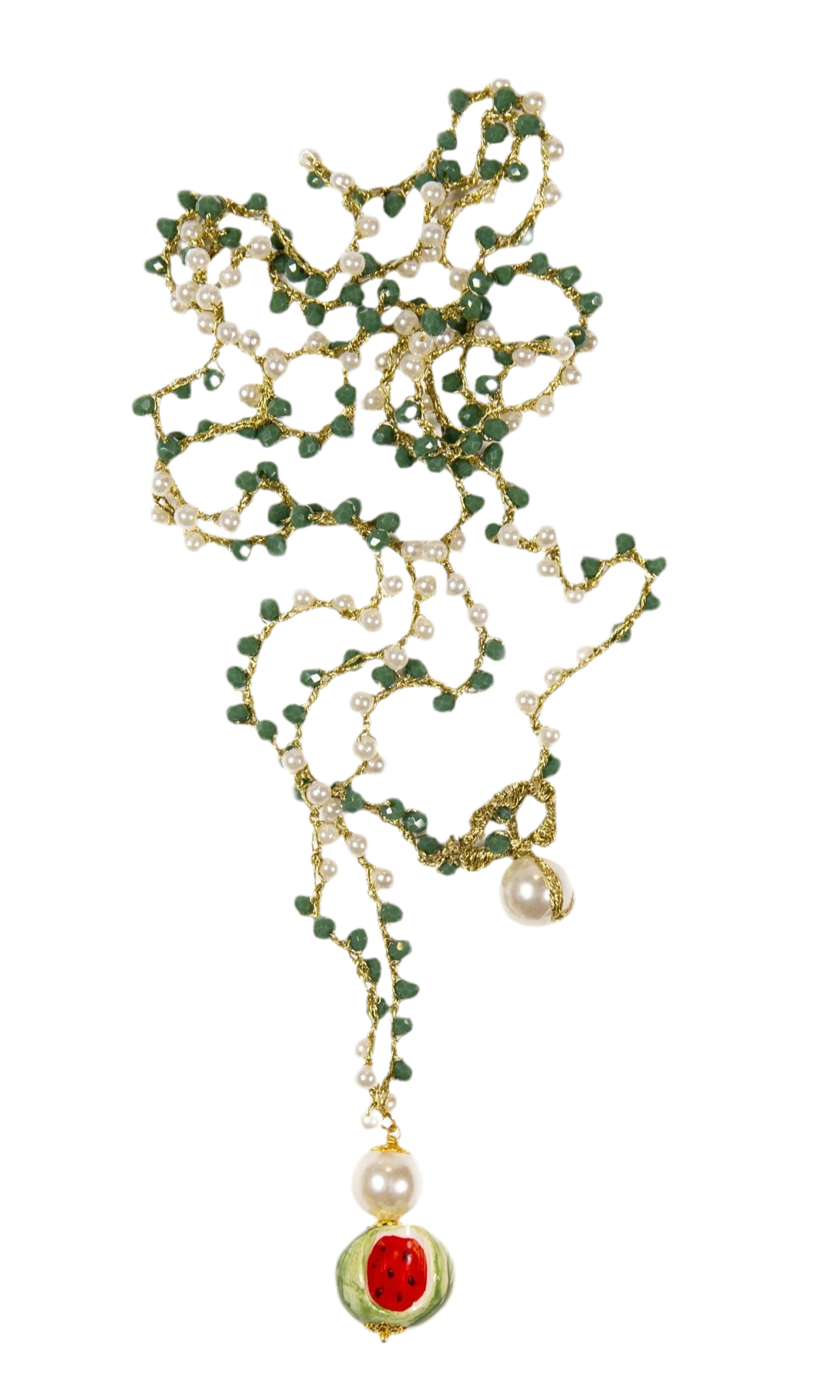 Anguria Ceramic Long Necklace by Cashfana | Support HerStory