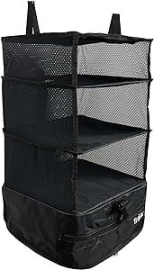 Stow-N-Go Small Travel Luggage Organizer and Packing Cube Space Saver Has Built In Hanging Shelve... | Amazon (US)