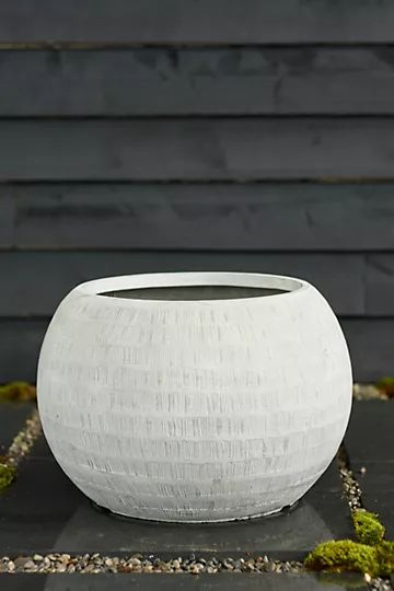 Neutral Textured Orb Pot, 14" | Anthropologie (US)