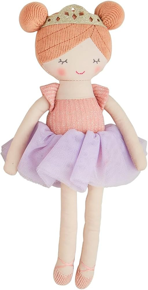 Mud Pie Children's Ballerina Plush Doll, Orange, 11" x 4.5" | Amazon (US)