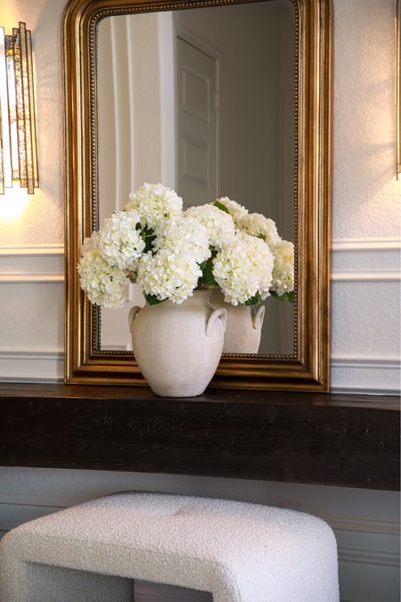 My faux floral arrangement home decor . 

Use BLOOMS25 for $25 off my hydrangeas. I used 10 stems total 

#LTKHome