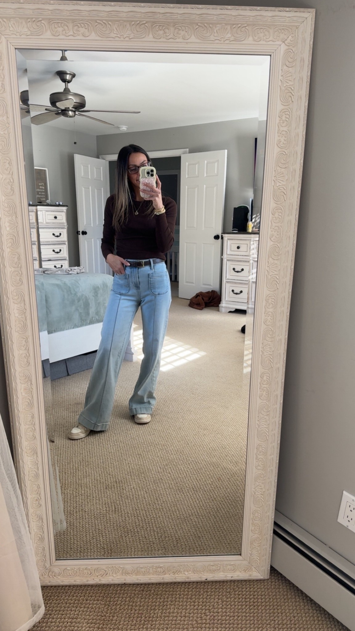 Casual ootd for a mom always on the go! 

Pants are lauren Conrad from 3 years old, but linked similar ones! 

My favorite tops! Have in multiple colors, ribbed and fitted! 

Chic outfits | casual outfits | denim jeans | wide leg | long sleeve fitted tee | old navy | kohls | lauren Conrad | vici | gucci | stackable bracelets | bauble bar | vans sneakers 

#LTKFindsUnder100 #LTKootd #LTKmomlife