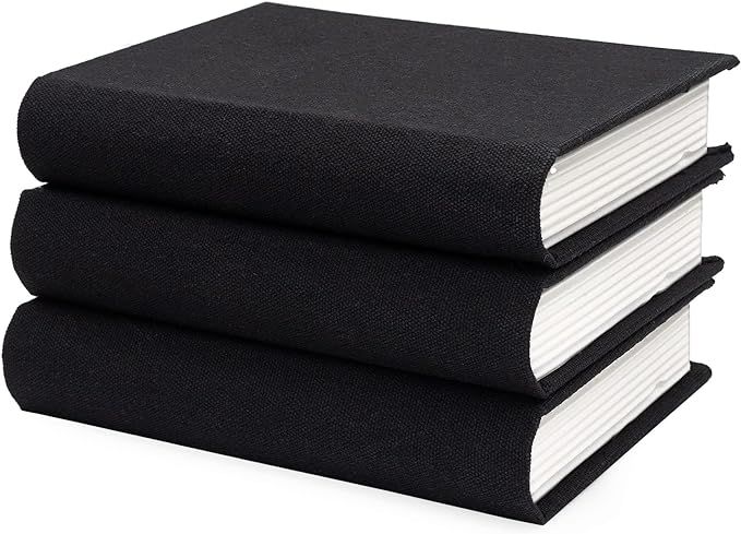 AuldHome Faux Book Stack (Black, Set of 3); Decorative Books for DIY Crafts and Home Decor | Amazon (US)