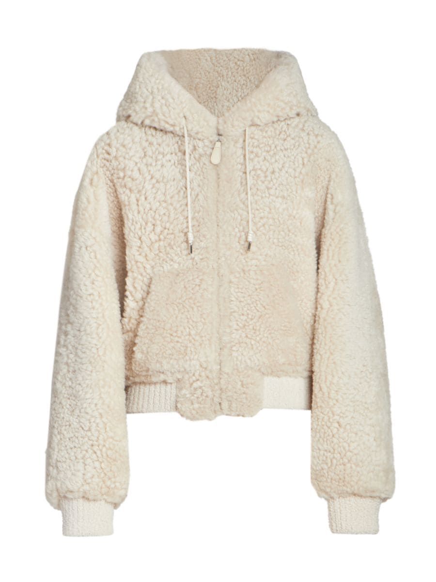 Hooded Dyed Shearling Jacket | Saks Fifth Avenue