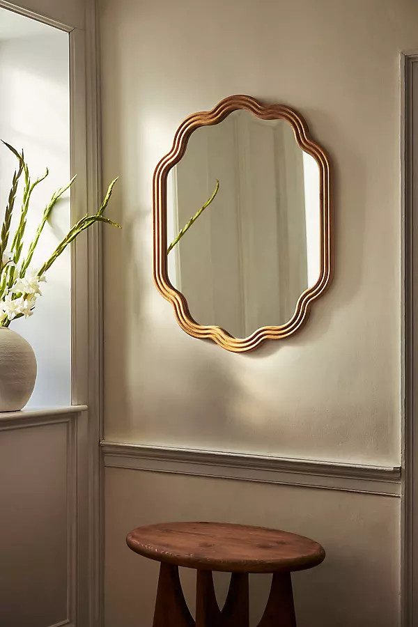 Clara Scalloped Wood Mirror | Anthropologie (US)