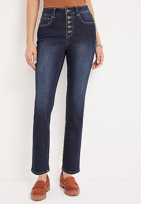 m jeans by maurices™ Everflex™ Slim Straight Ankle High Rise Jean | Maurices