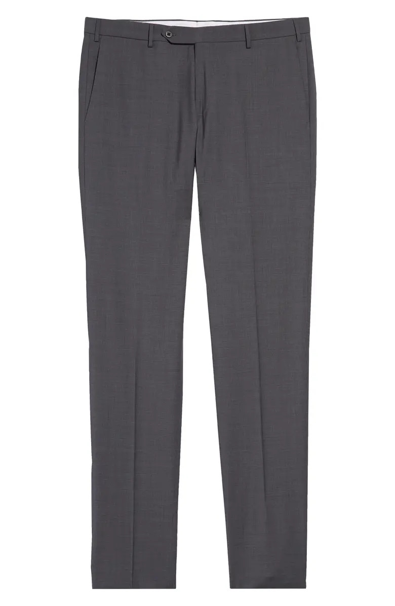 Zanella Parker Flat Front Wool Trousers | Nordstrom | Nordstrom