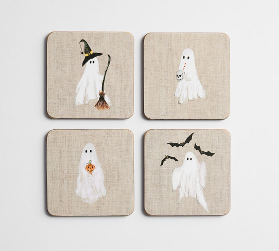 Scary Squad Coasters - Mixed Set of 4 | Pottery Barn (US)