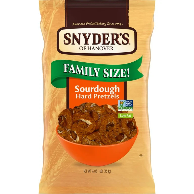 Snyder's of Hanover Sourdough Hard Pretzels, 16 oz Bag | Walmart (US)